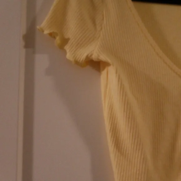 Garage Butter Yellow Ribbed Top - Picture 3 of 3
